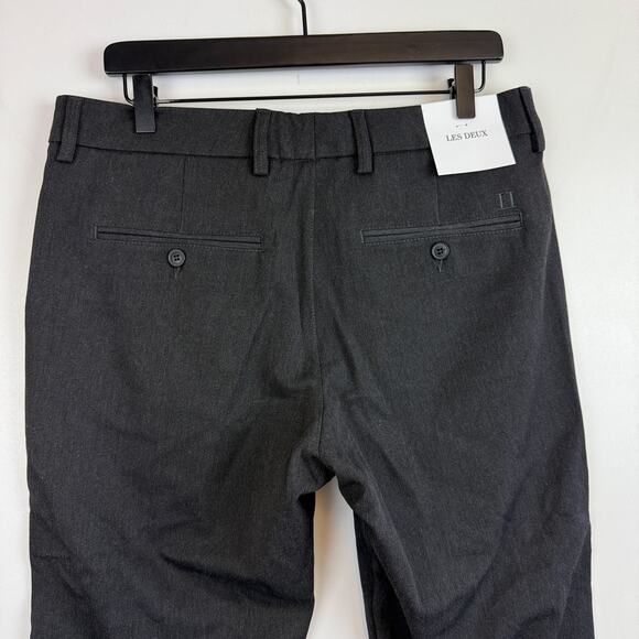 NWT Les Deux Como Suit Pants Slim Fit in Anthrazit Black - 32x30 32/30 - Picture 6 of 9